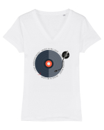 Music is my love Tricou mânecă scurtă guler V Damă Evoker