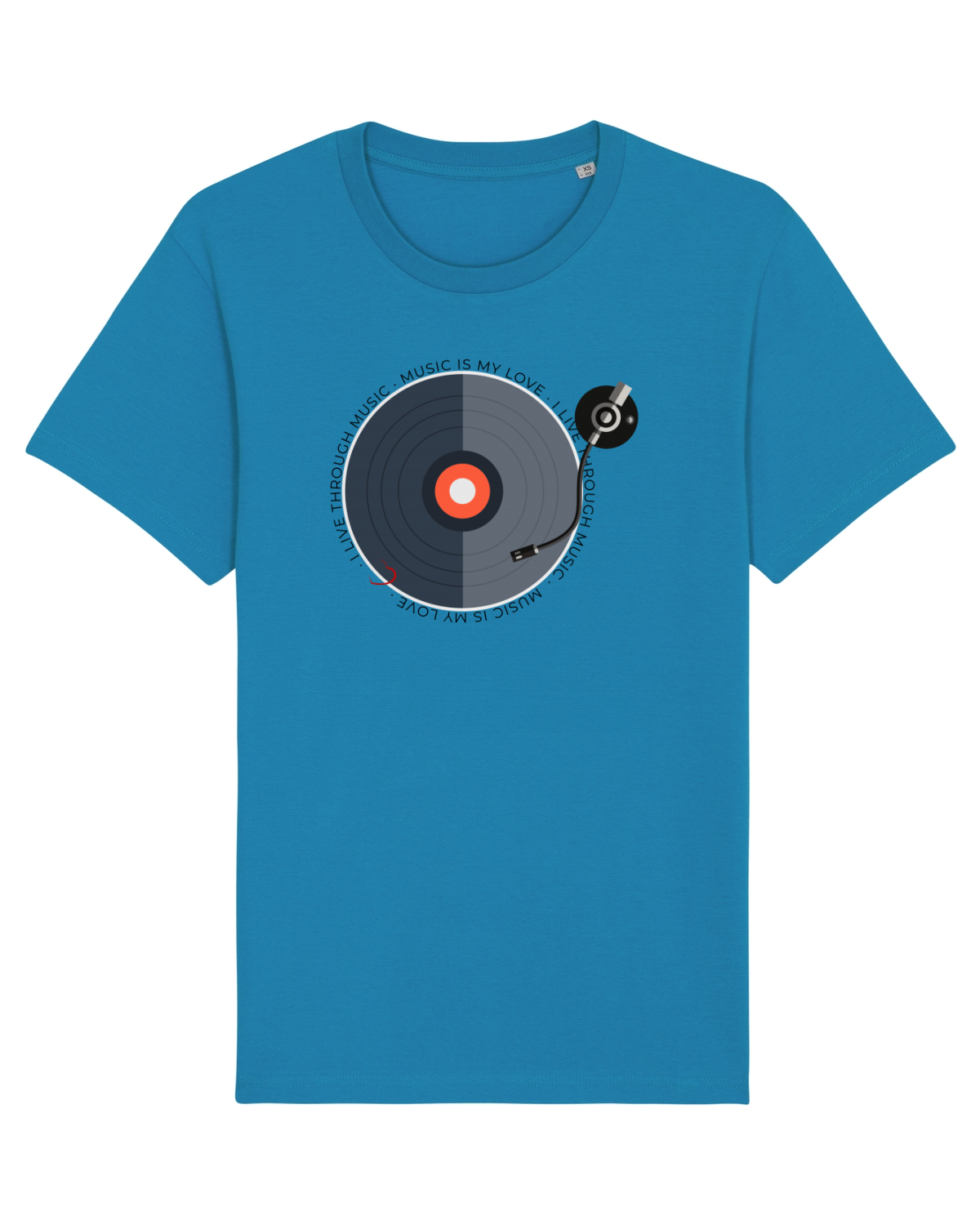 Tricou mânecă scurtă Unisex Rocker Azur