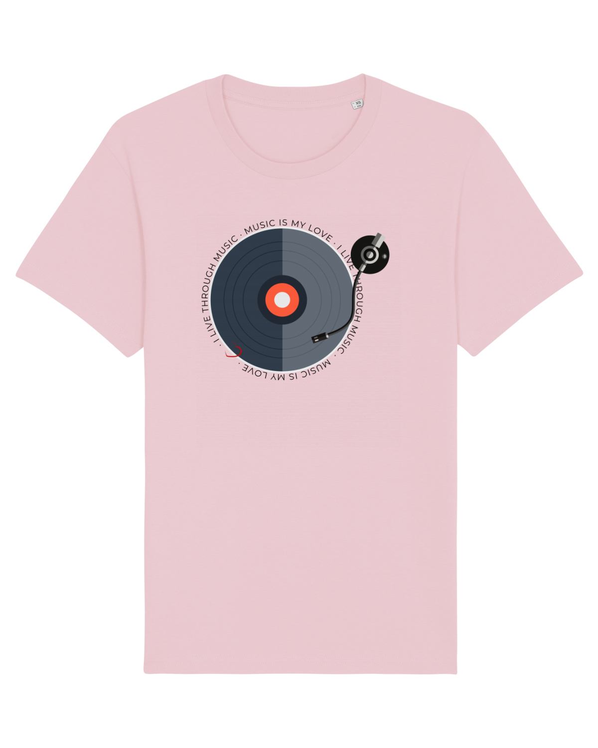 Tricou mânecă scurtă Unisex Rocker Cotton Pink