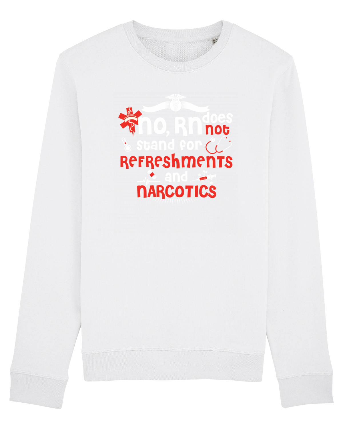 Bluză mânecă lungă Unisex Rise White