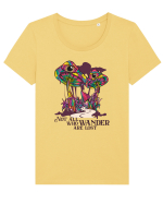 Not All Who Wander Are Lost Tricou mânecă scurtă guler larg fitted Damă Expresser