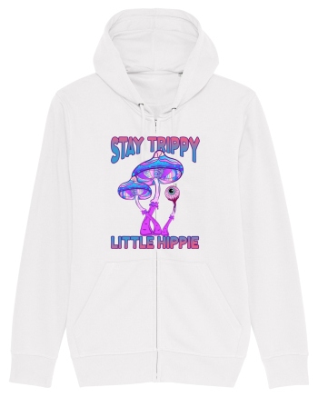 Stay Trippy Little Hippie Retro Psychedelic White