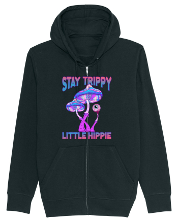 Stay Trippy Little Hippie Retro Psychedelic Black