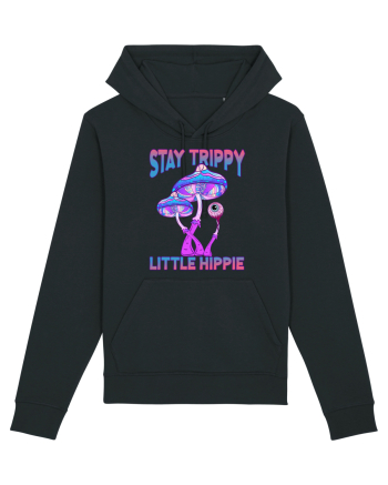 Stay Trippy Little Hippie Retro Psychedelic Black