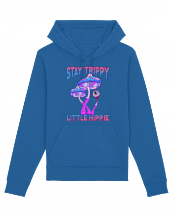 Stay Trippy Little Hippie Retro Psychedelic Royal Blue