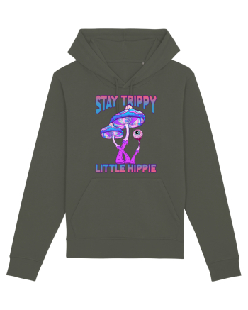 Stay Trippy Little Hippie Retro Psychedelic Khaki