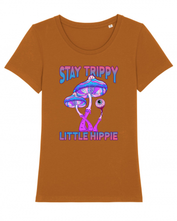 Stay Trippy Little Hippie Retro Psychedelic Roasted Orange