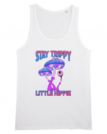 Stay Trippy Little Hippie Retro Psychedelic White