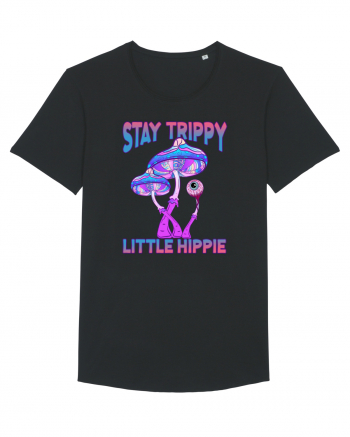 Stay Trippy Little Hippie Retro Psychedelic Black