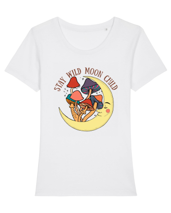 Stay Wild Moon Child Mushroom Moon White