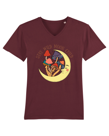 Stay Wild Moon Child Mushroom Moon Burgundy