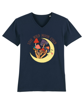 Stay Wild Moon Child Mushroom Moon French Navy
