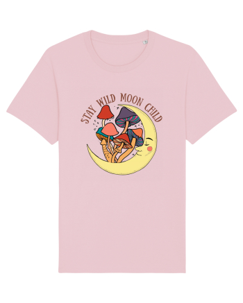 Stay Wild Moon Child Mushroom Moon Cotton Pink