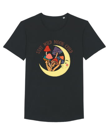 Stay Wild Moon Child Mushroom Moon Black