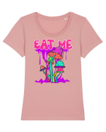Eat Me Mushroom Hippie Tricou mânecă scurtă guler larg fitted Damă Expresser