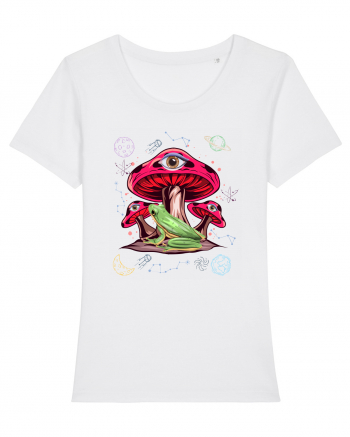  Frog Mushroom Galaxy Psychedelic White