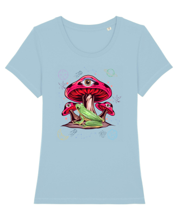  Frog Mushroom Galaxy Psychedelic Sky Blue