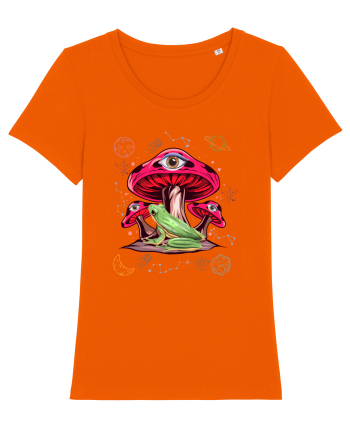  Frog Mushroom Galaxy Psychedelic Bright Orange