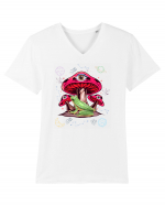  Frog Mushroom Galaxy Psychedelic Tricou mânecă scurtă guler V Bărbat Presenter