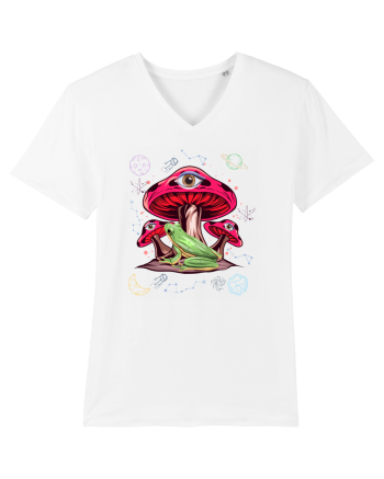  Frog Mushroom Galaxy Psychedelic White