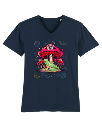  Frog Mushroom Galaxy Psychedelic French Navy