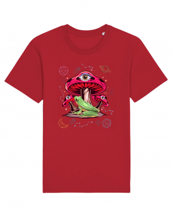  Frog Mushroom Galaxy Psychedelic Red