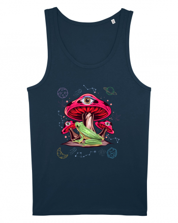  Frog Mushroom Galaxy Psychedelic Navy