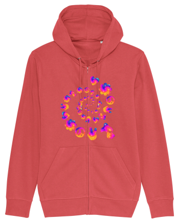 Mushroom Hippie Love Peace Sign Carmine Red