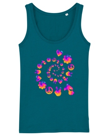 Mushroom Hippie Love Peace Sign Ocean Depth