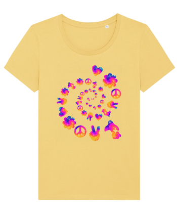 Mushroom Hippie Love Peace Sign Jojoba