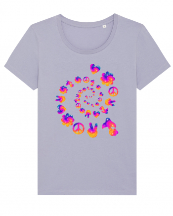 Mushroom Hippie Love Peace Sign Lavender