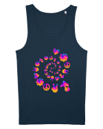 Mushroom Hippie Love Peace Sign Maiou Bărbat Runs