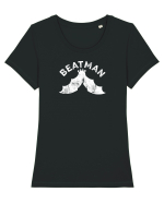 Beatman Tricou mânecă scurtă guler larg fitted Damă Expresser