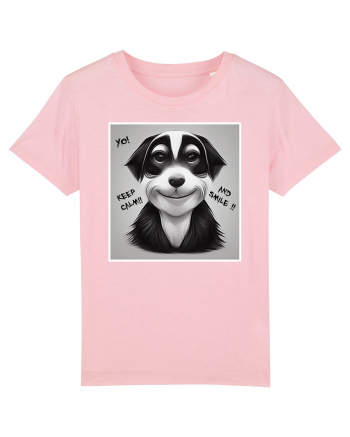 smile dog Cotton Pink