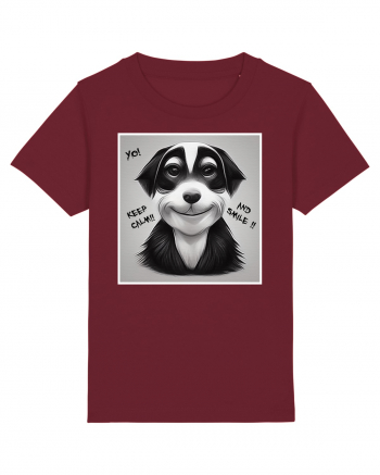 smile dog Burgundy