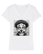 clovn Tricou mânecă scurtă guler V Damă Evoker
