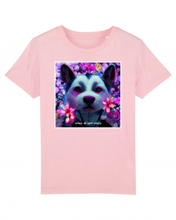 husky little dog Cotton Pink