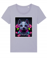 husky puppy Tricou mânecă scurtă guler larg fitted Damă Expresser