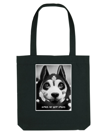 husky black and white Black