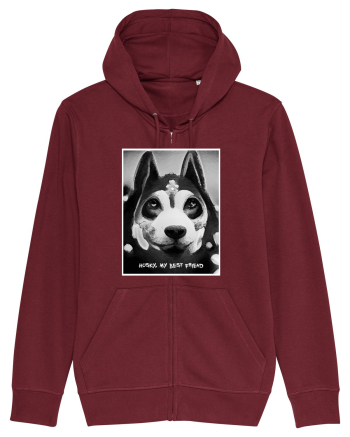 husky black and white Burgundy