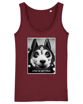 husky black and white Burgundy