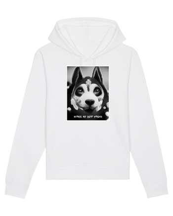 husky black and white White