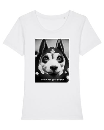 husky black and white White