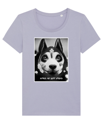 husky black and white Lavender