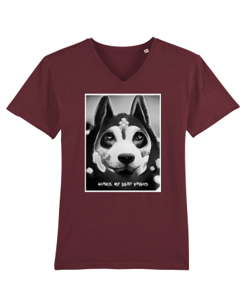 husky black and white Burgundy