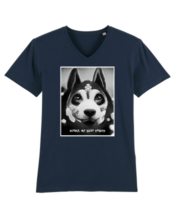 husky black and white French Navy