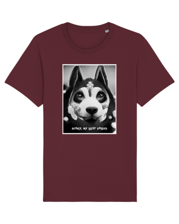 husky black and white Burgundy
