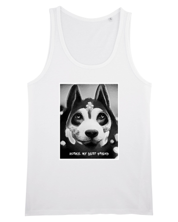 husky black and white White
