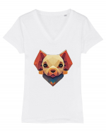 little dog Tricou mânecă scurtă guler V Damă Evoker