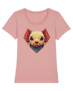 little dog Tricou mânecă scurtă guler larg fitted Damă Expresser